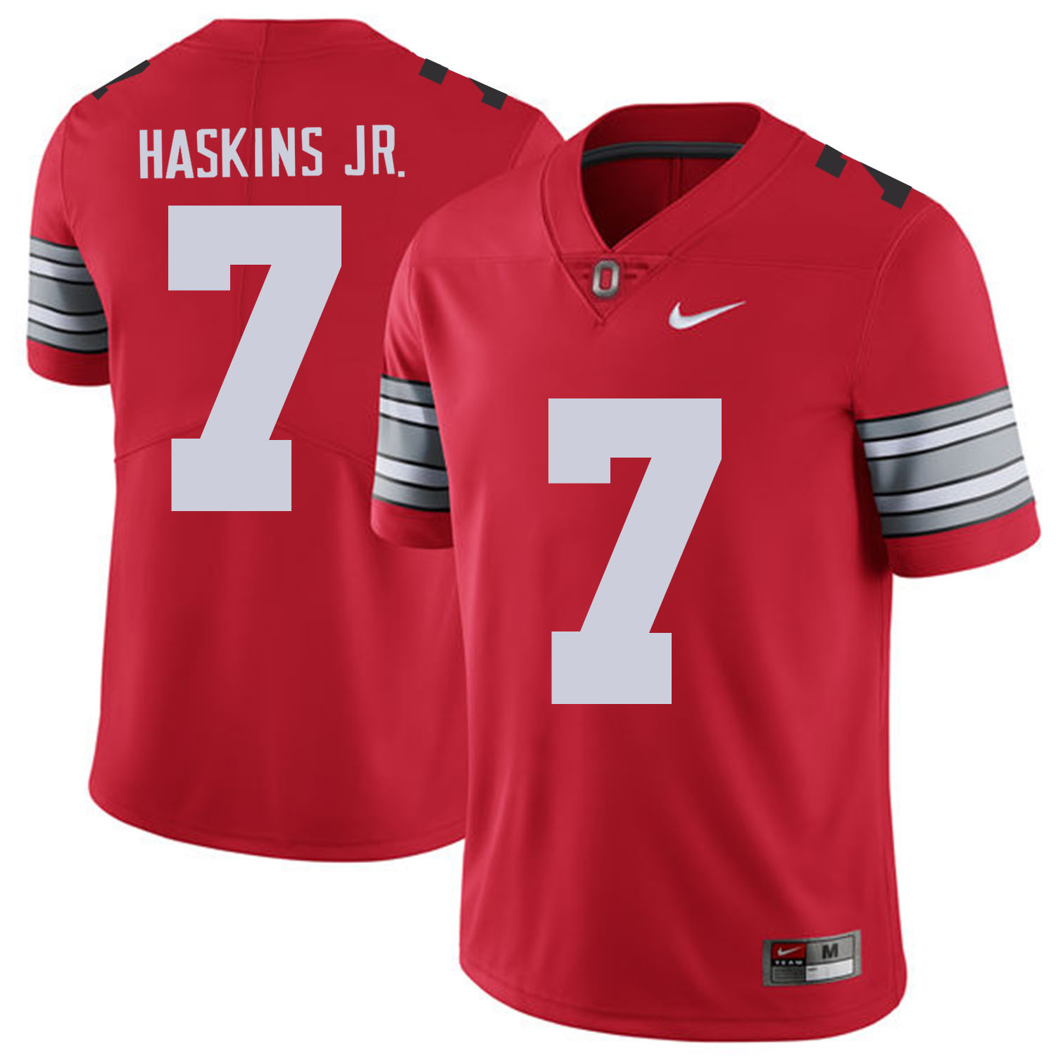 Men Ohio State #7 Haskins jr Red Customized NCAA Jerseys->customized ncaa jersey->Custom Jersey